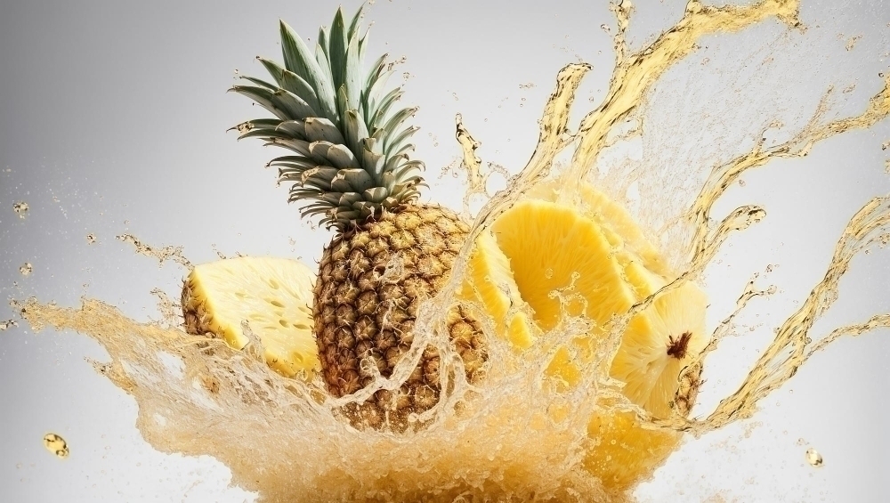 Juicy fresh appetizing pineapple