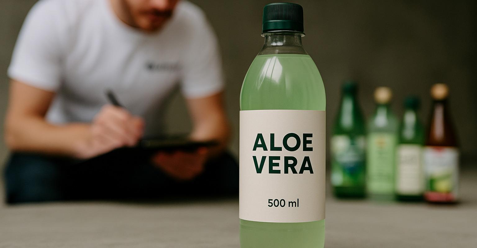 bild från testet av Aloe vera dryck