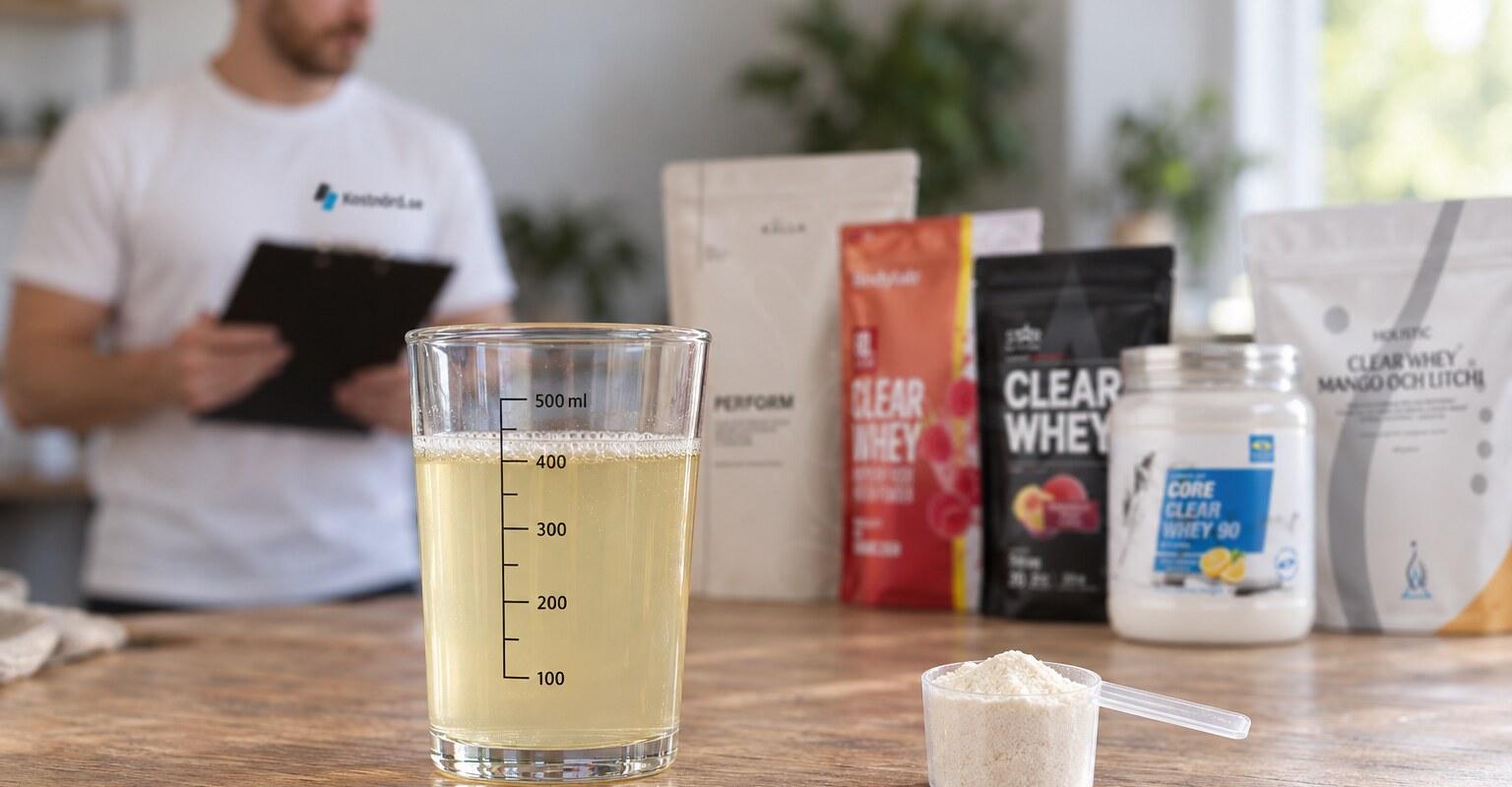 bild från testet av Clear Whey