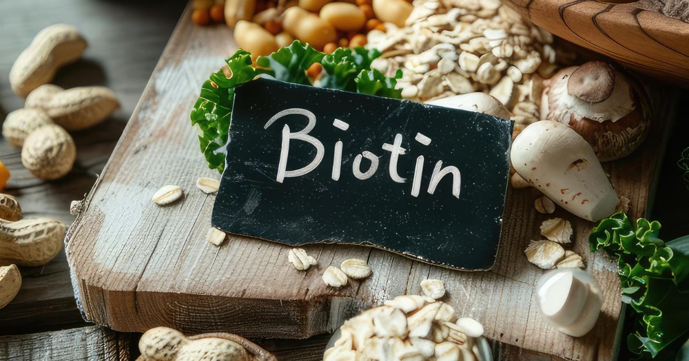 en skylt pa biotin