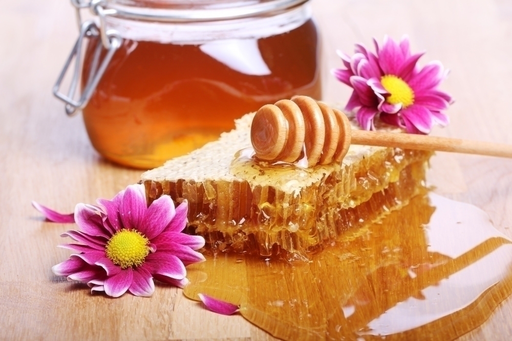 honey wooden table