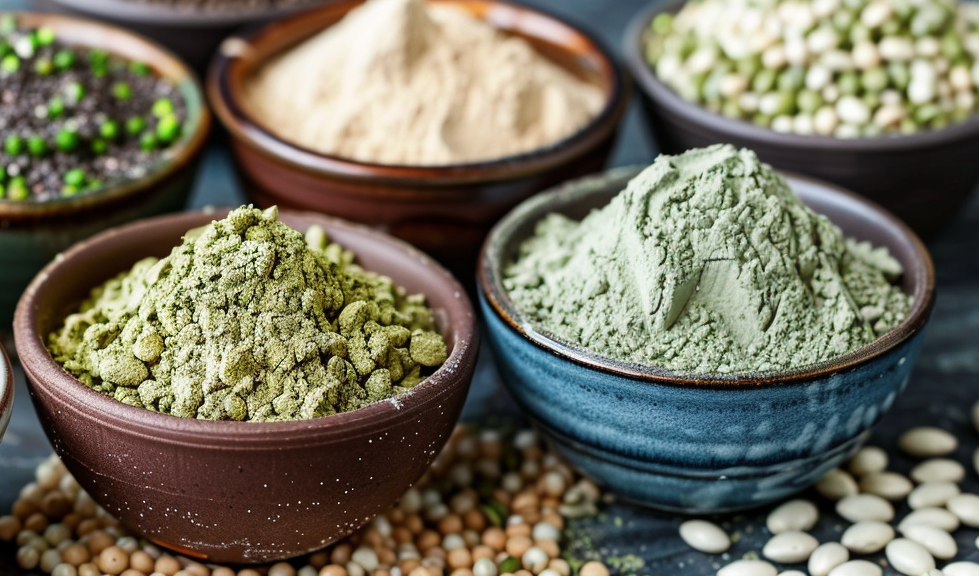 olika typer av hampaproteinpulver