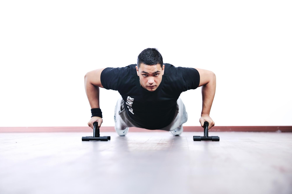 push up bars test
