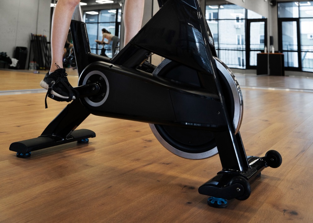 spinningcykel narbild