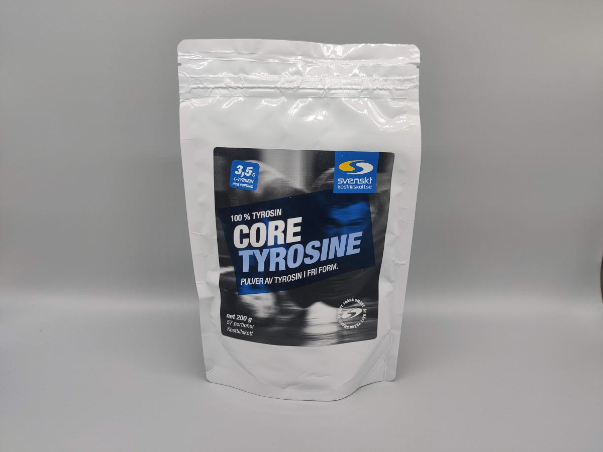 Core Tyrosine produktfoto mot grå bakgrund, egen bild