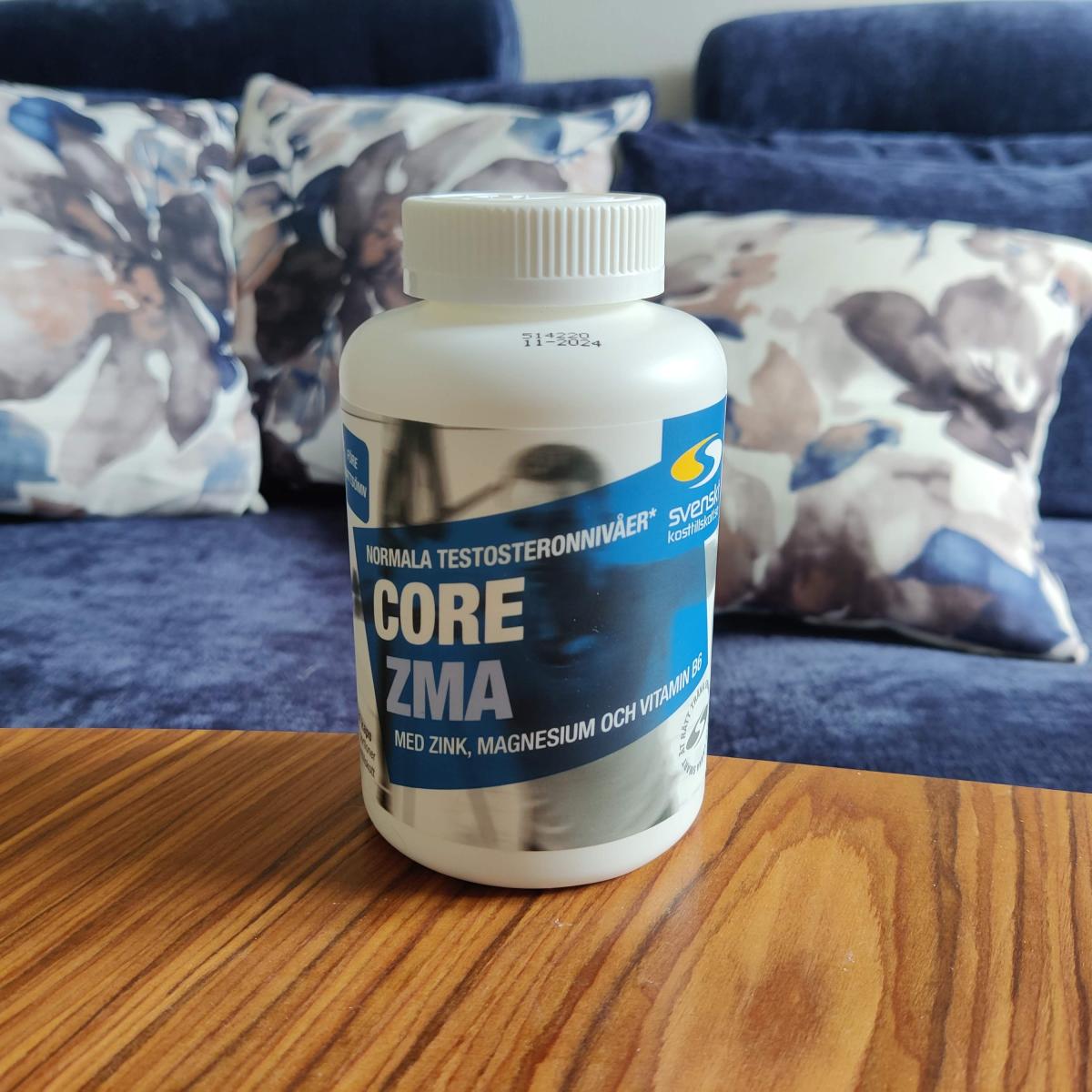 Core ZMA i vardagsrum inför kvällsrutin, tagen av oss under testet