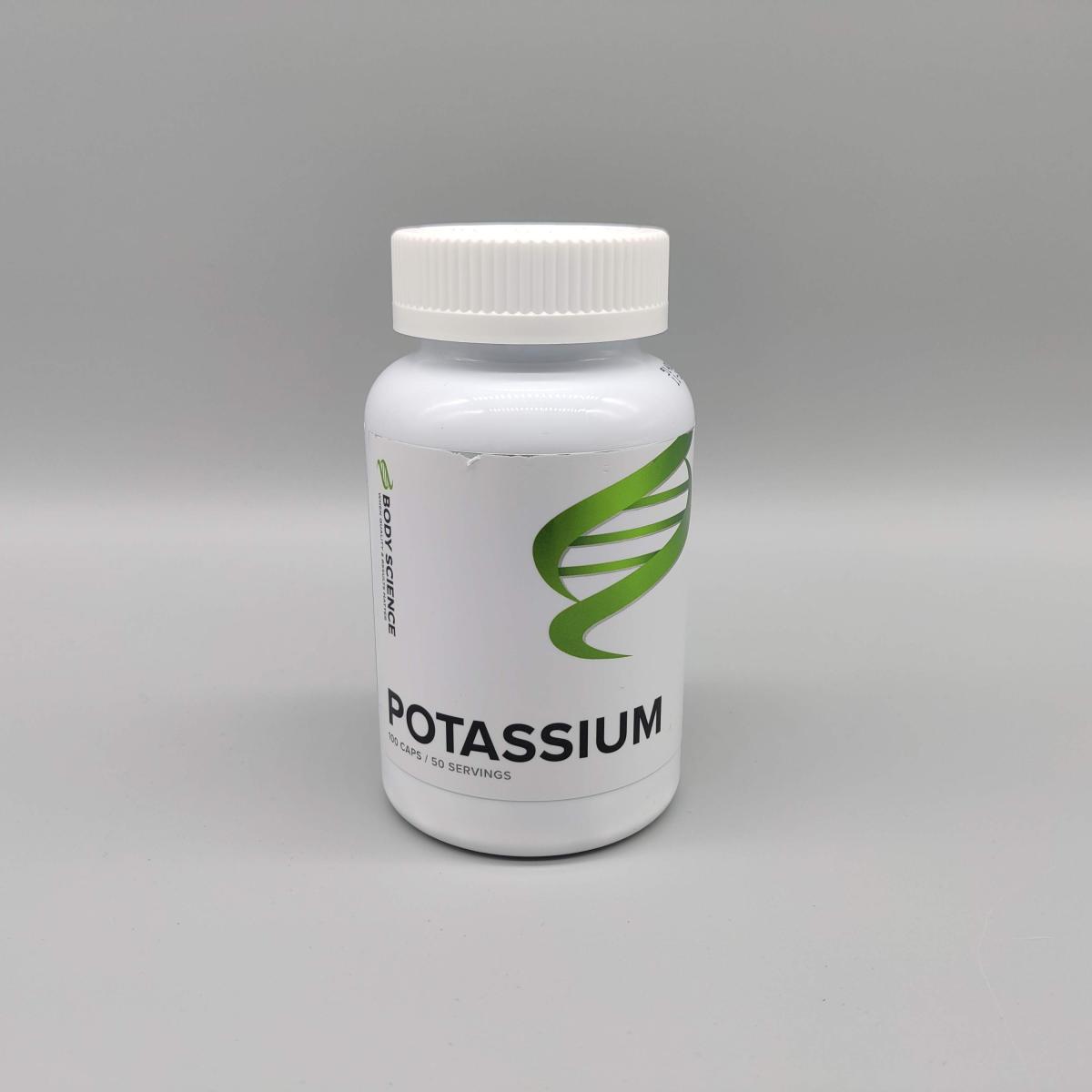Body Science Kalium mot neutral bakgrund produktbild från vårt test