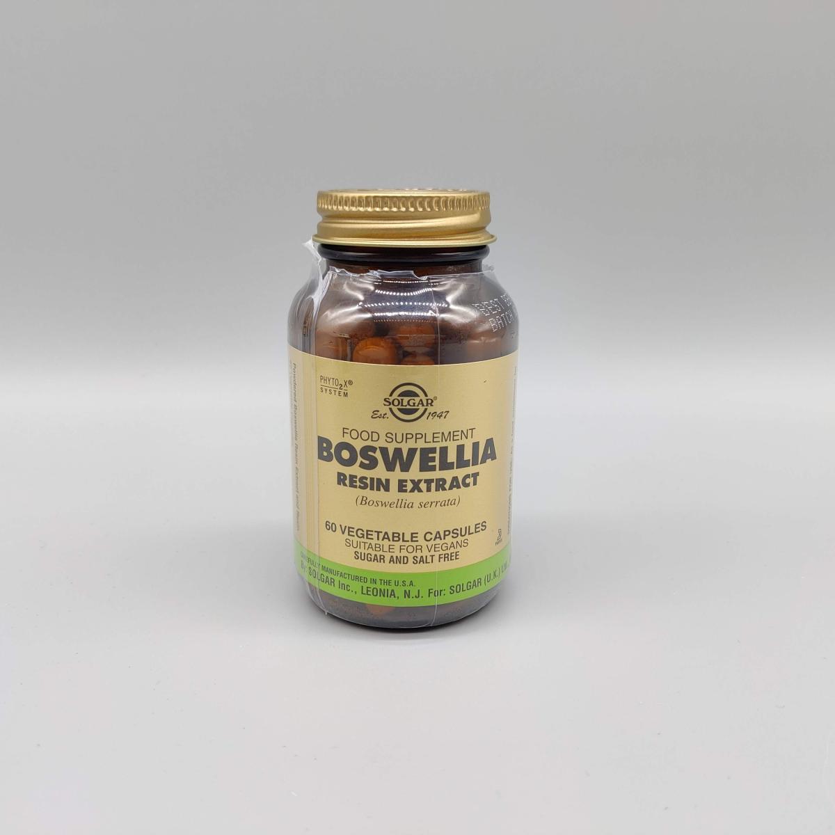 Solgar Boswellia produktbild framifrån i studio, fotad av oss