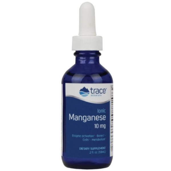 Trace Minerals Jonisk Mangan, 10 mg