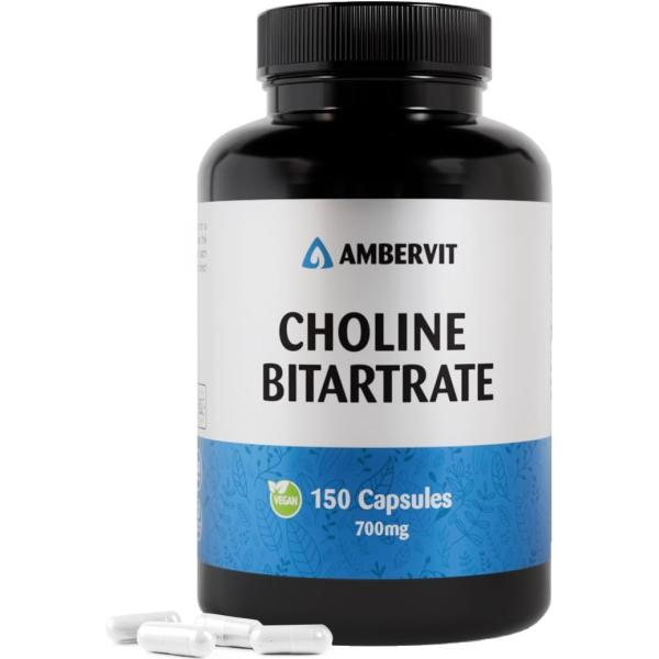 Ambervit Choline Bitartrate 700 mg, 150 kapslar