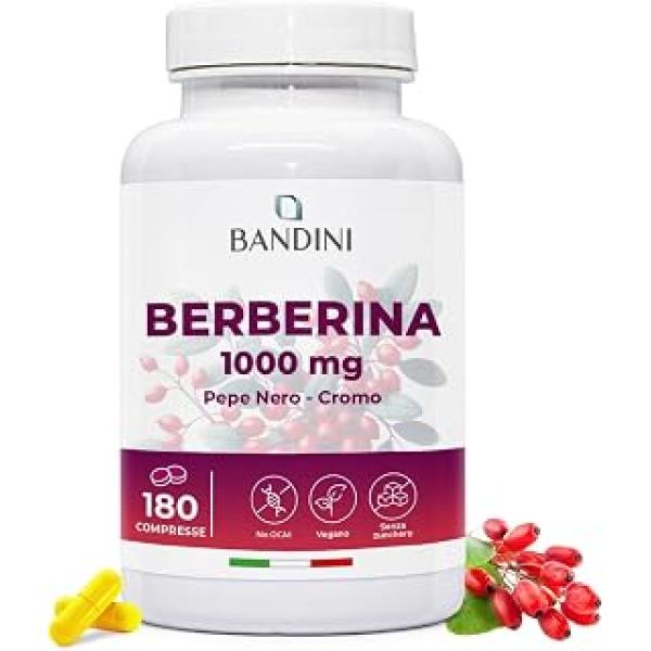 Bandini Berberine 1000 mg, 180 veganska tabletter