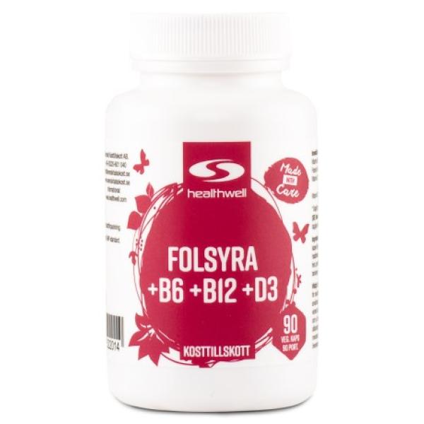 Healthwell Folsyra+B6+B12+D3