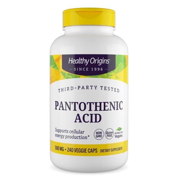 Healthy Origins Pantothenic Acid 500 mg 240 veg. kapslar