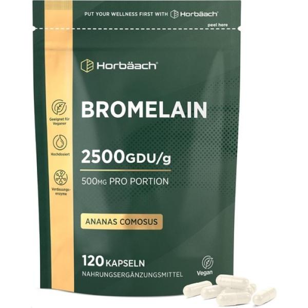 Horbäach Bromelain Forte 2500 GDU 120 kapslar