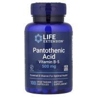 Life Extension Pantotensyra 500 mg, 100 vegetabiliska kapslar