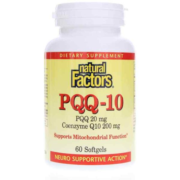 Natural Factors PQQ-10 med CoQ10, 60 mjukkapslar