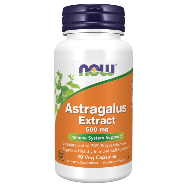 NOW Foods Astragalusextrakt 500 mg, 90 vegetabiliska kapslar