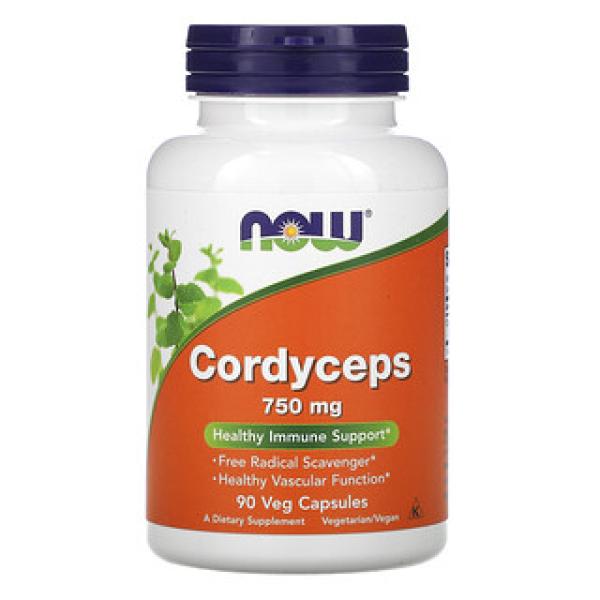 NOW Foods Cordyceps 750 mg, 90 kapslar