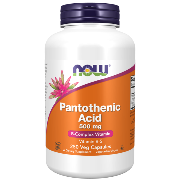 NOW Pantotensyra 500 mg 250 kapslar
