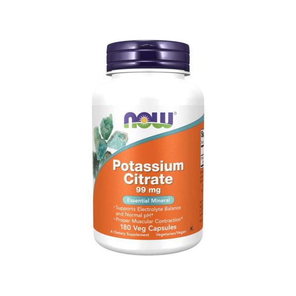 NOW Potassium (Kalium) Citrate kapslar 180 st