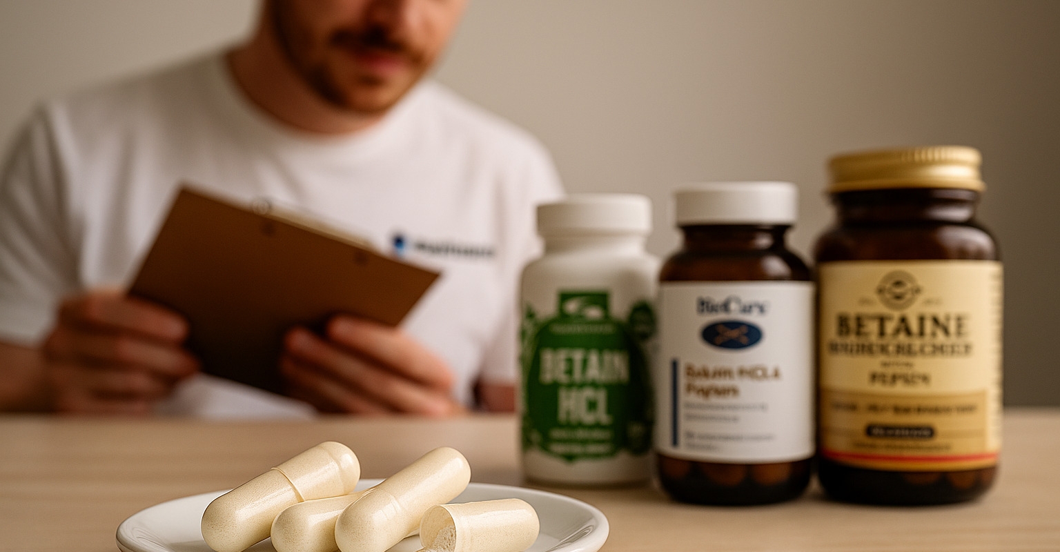bild från testet av Betain HCL
