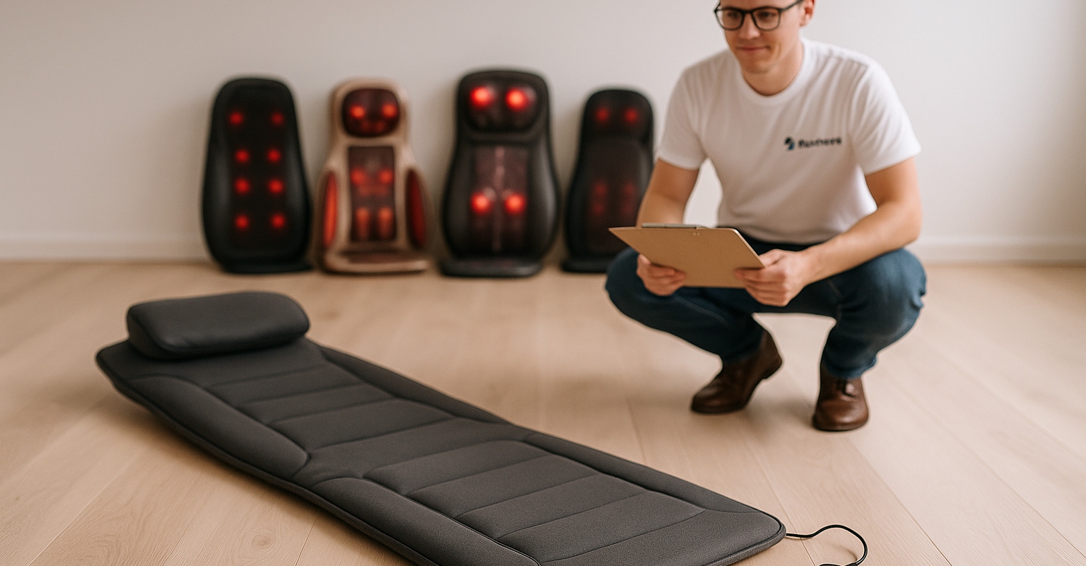 bild från testet av Massagedyna