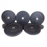 Bumper plates viktpaket 150kg Hi-Temp Gummi Svart